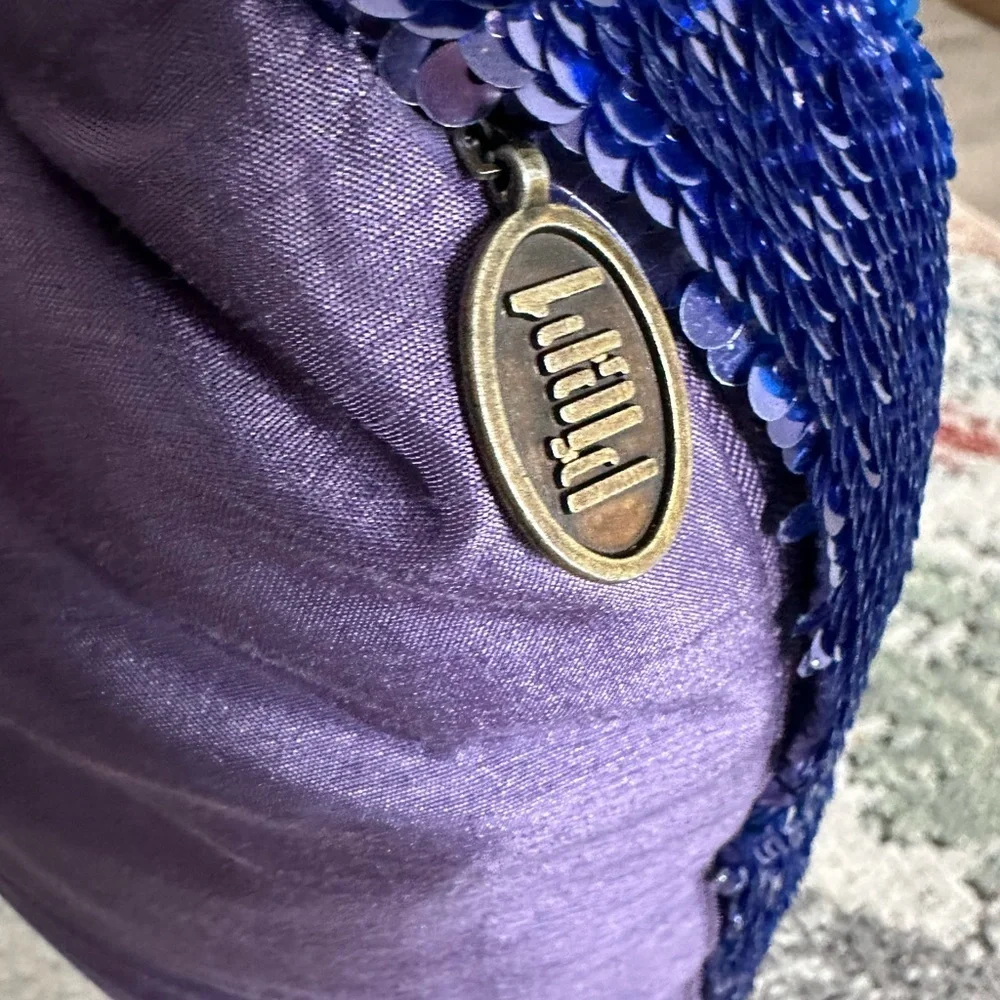 Pier 1 Imports Large Purple Sequin Sparkle Pillow EUC